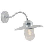 Nordlux Luxembourg Wandleuchte Stahl und Glas Grau | IP54 - Geeignet für E27