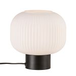 Nordlux Tischlampe Milford Glas Schwarz | Geeignet für 1x E27