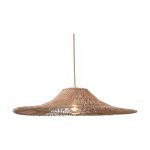 Good&Mojo Pendelleuchte Cancun Rattan Natural L | Geeignet für 1x E27 
