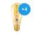Multipack 4x Ledvance Vintage 1906 LED E27 Birne Gold 4W 300lm - 820 Extra Warmweiß | Ersatz für 25W