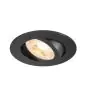 SLV New Tria 68 Spot Aluminium Schwarz Rund | Ausschnitt 68mm - Geeignet für 1x GU10 