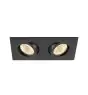 SLV New Tria 155 Spot Aluminium Schwarz Quadrat 14W 640lm 38D - 930 Warmweiß | Höchste Farbwiedergabe - Dimmbar 