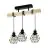 Eglo Plafonnier Townshend 5 Acier Bois Noir | IP20 - Convient pour 3x E27 